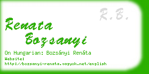 renata bozsanyi business card