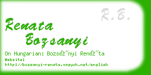 renata bozsanyi business card